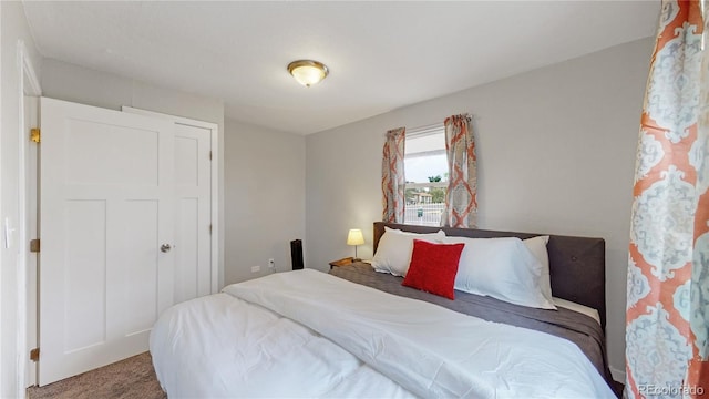 bedroom with carpet floors