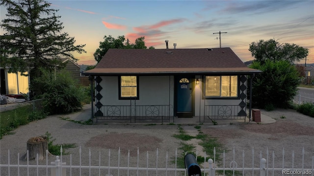 view of front of property featuring a porch