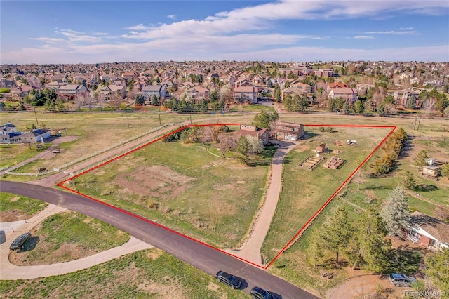 bird's eye view featuring a residential view