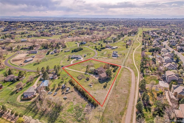 birds eye view of property featuring a residential view