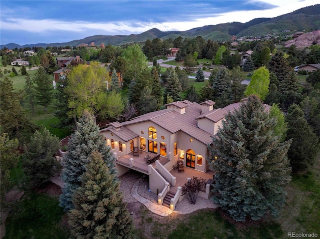 5904 Meadowbrook Dr, Morrison, CO 80465 - aerial view of property and surrounding area featuring a mountain backdrop