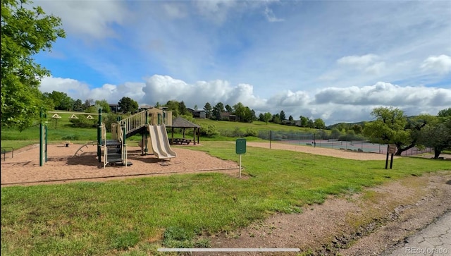 5904 Meadowbrook Dr, Morrison, CO 80465 - community play area featuring a lawn