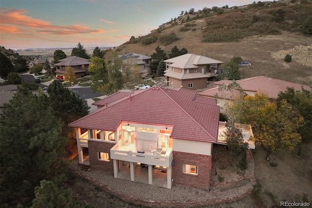 drone / aerial view featuring a residential view