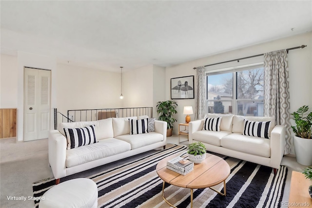 view of carpeted living room