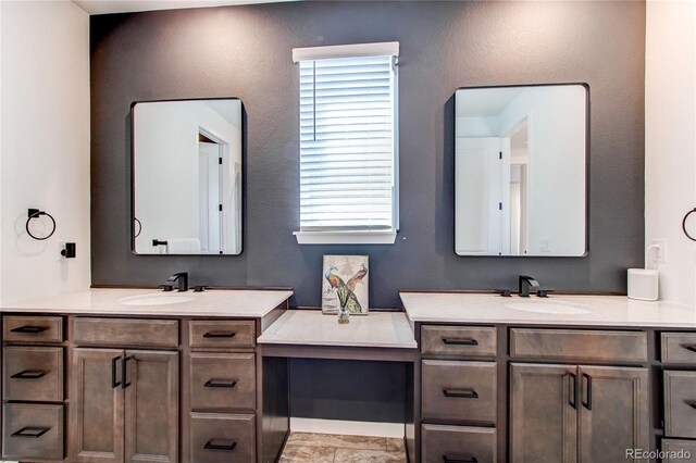 bathroom with two vanities