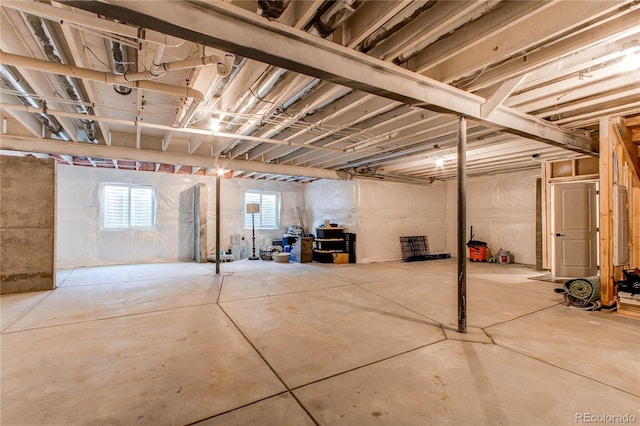 view of basement