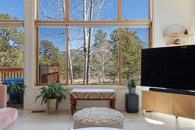 interior space featuring visible vents