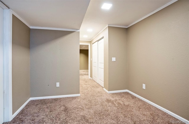 8791 Starwood Ln, Parker, CO 80134 - carpeted spare room with crown molding and baseboards