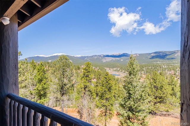 mountain view with a forest view