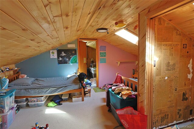 420 Quarzt Ln, Pitkin, CO 81241 - bedroom with lofted ceiling and wooden ceiling