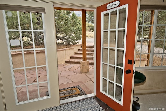 doorway with plenty of natural light