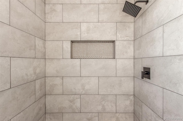 details with tiled shower