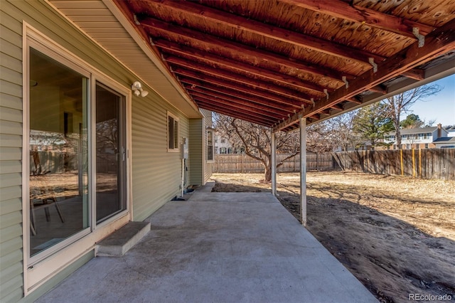 view of patio / terrace featuring a fenced backyard