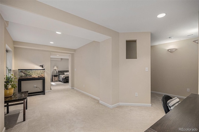 3289 Cummings Dr, Erie, CO 80516 - living area featuring light colored carpet and recessed lighting
