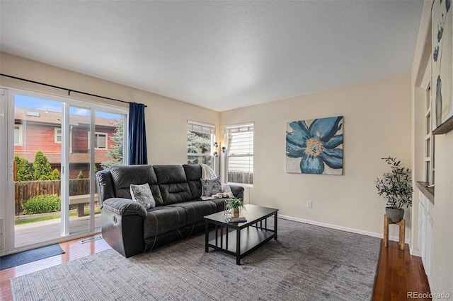3289 Cummings Dr, Erie, CO 80516 - living area with wood finished floors and a textured ceiling