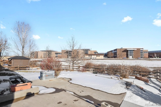 view of snowy yard