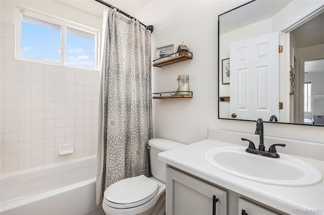 23813 Broadmoor Dr, Parker, CO 80138 - full bath featuring shower / bath combo with shower curtain, vanity, and toilet