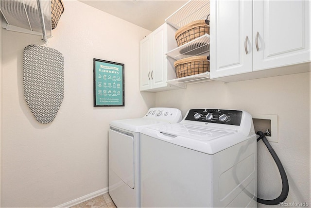 23813 Broadmoor Dr, Parker, CO 80138 - laundry area with washer and clothes dryer, baseboards, and cabinet space
