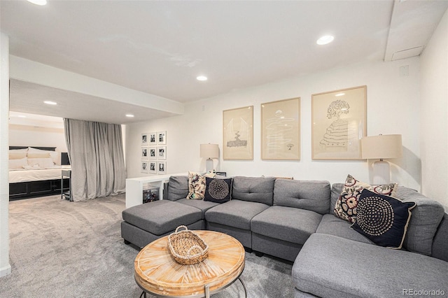 23813 Broadmoor Dr, Parker, CO 80138 - carpeted living area with recessed lighting