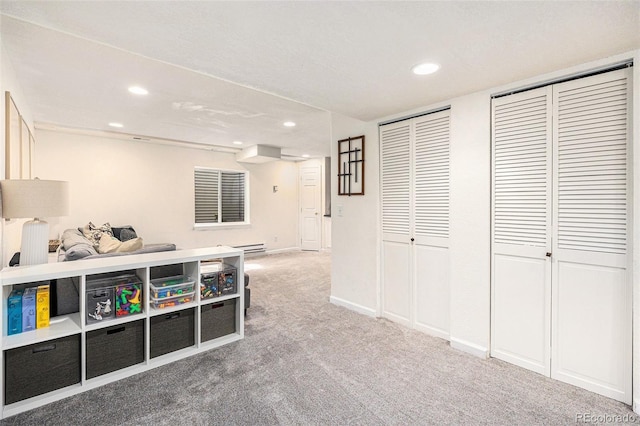 23813 Broadmoor Dr, Parker, CO 80138 - playroom with baseboards, carpet, and recessed lighting