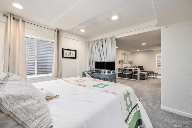 23813 Broadmoor Dr, Parker, CO 80138 - bedroom featuring carpet flooring, baseboards, and recessed lighting