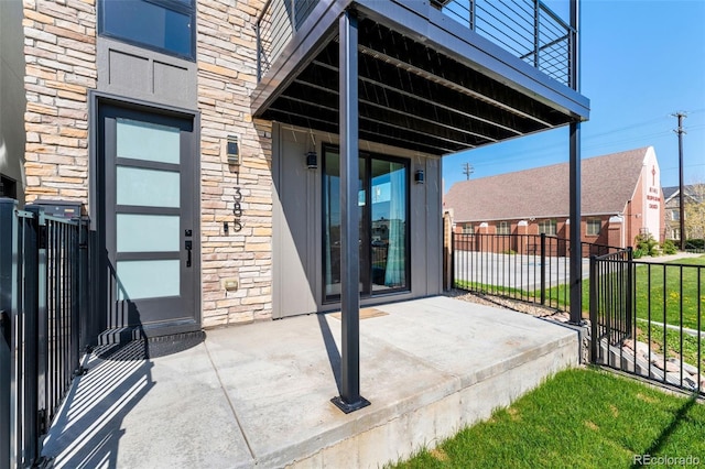 view of patio / terrace with fence