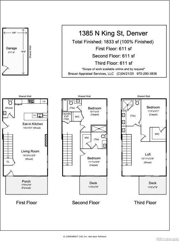 1385 N King St, Denver, CO 80204 - property floor plan