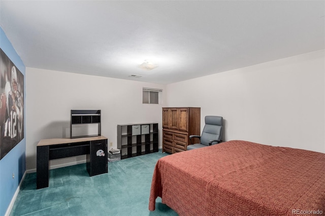 bedroom featuring carpet