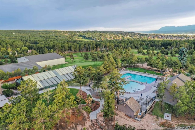 20050 Lost Arrowhead Dr, Monument, CO 80132 - aerial view of a forest and a pool