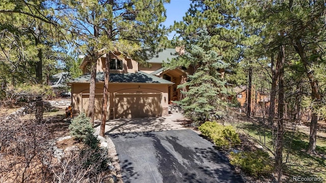 20050 Lost Arrowhead Dr, Monument, CO 80132 - view of front of home featuring stucco siding and driveway