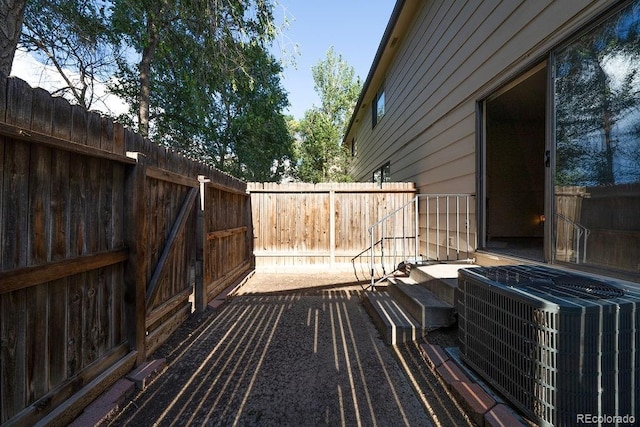 deck with central air condition unit