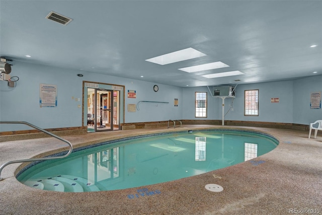 2049 Sussex Ln, Colorado Springs, CO 80909 - indoor community pool featuring a skylight