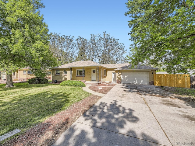 50 Yarrow St, Lakewood, CO 80226 - ranch-style home with brick siding, concrete driveway, and an attached garage