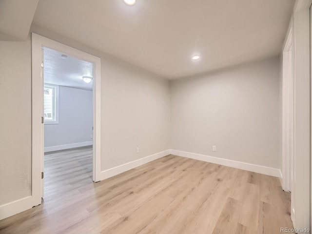 50 Yarrow St, Lakewood, CO 80226 - spare room with light wood finished floors, baseboards, and recessed lighting