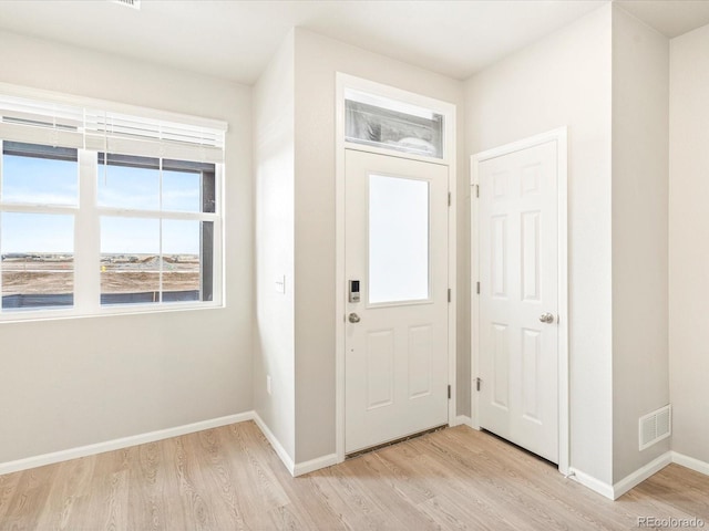 entrance foyer featuring light hardwood / wood-style flooring