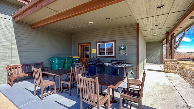 view of patio / terrace with area for grilling