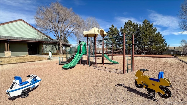 view of community jungle gym