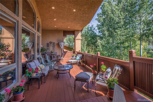 view of wooden terrace
