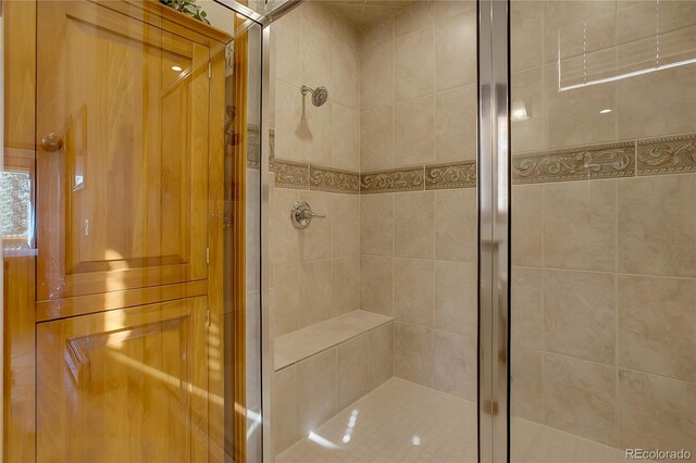 full bathroom with a stall shower