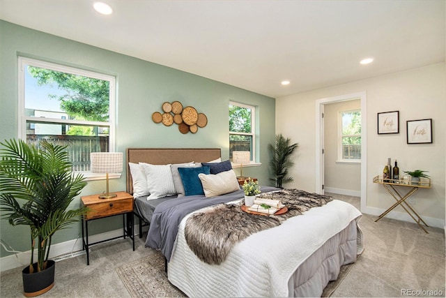 view of carpeted bedroom