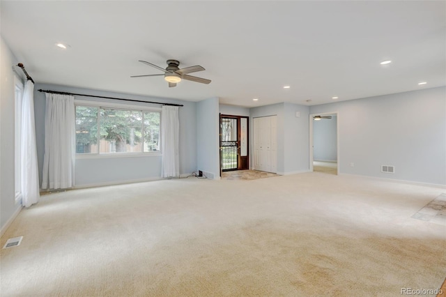 20 Scott Dr, Broomfield, CO 80020 - unfurnished room with light colored carpet, ceiling fan, baseboards, and recessed lighting