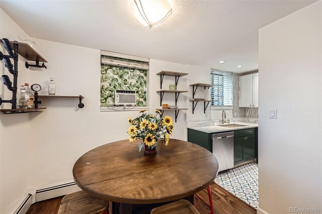 2233 Kearney St Unit 19, Denver, CO 80207 - dining area featuring baseboards, recessed lighting, and light wood finished floors