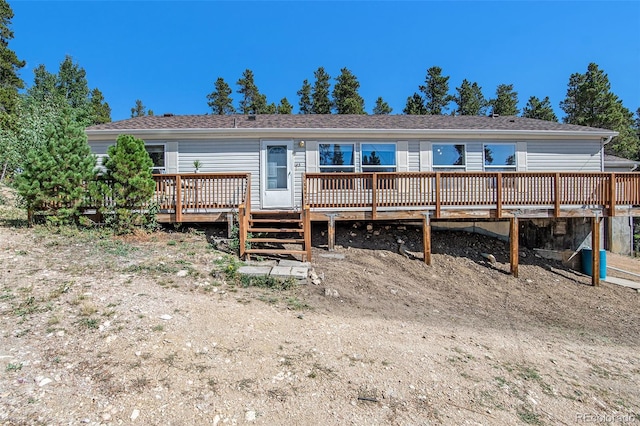 view of front of home featuring a deck