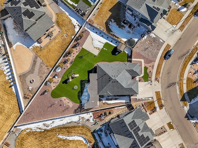 drone / aerial view featuring a residential view