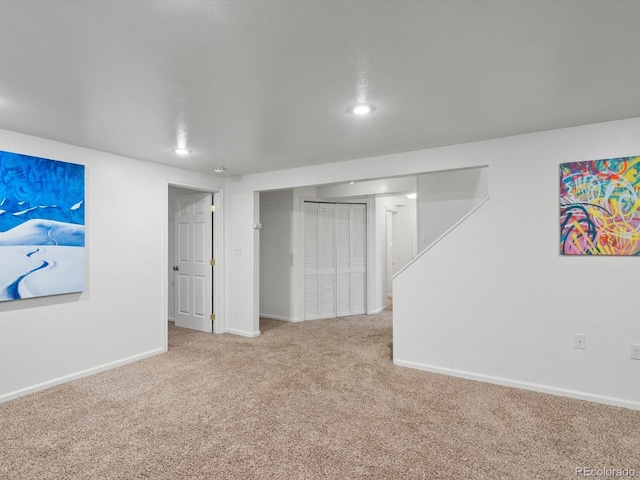 10109 W 68th Ave, Arvada, CO 80004 - finished below grade area with carpet floors, baseboards, and recessed lighting