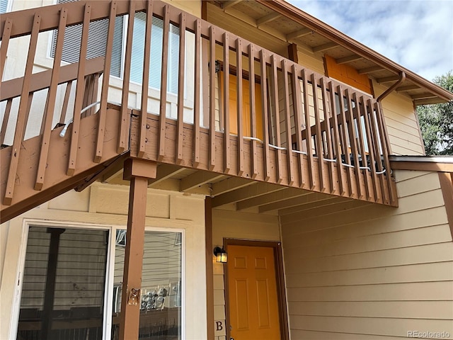 exterior space with a balcony