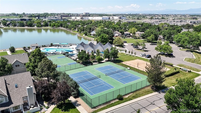 982 E 130th Cir, Thornton, CO 80241 - bird's eye view of a large body of water and a pool area