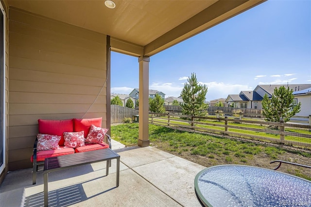 9679 Waco St, Commerce City, CO 80022 - view of patio / terrace featuring a residential view and an outdoor hangout area