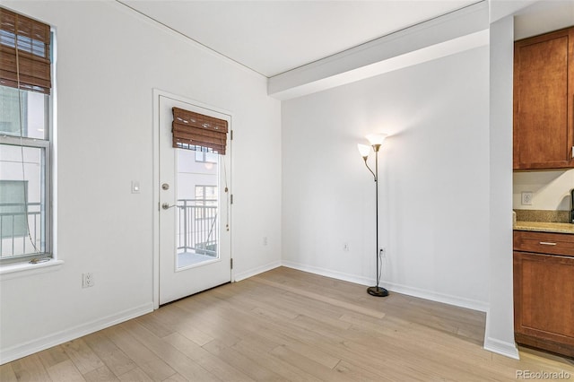 interior space featuring light wood-type flooring