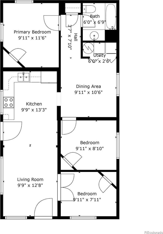 3925 Pecos St, Denver, CO 80211 - floor plan / room layout